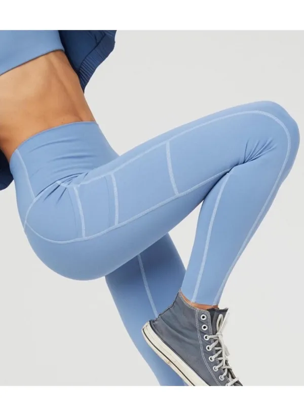OFFLINE By Aerie Goals High Waisted Double Pocket Legging | Coast (Blue) - Image 2