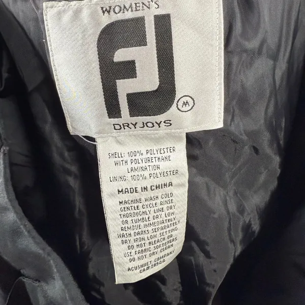 FootJoy Woman's DryJoys Performance Golf‎ Rain Pants in Black Size Medium - Image 7