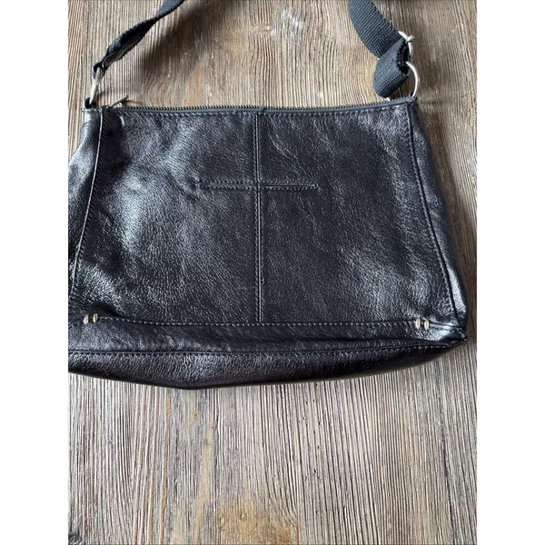 The Sak black Leather Clutch Crossbody Shoulder Bag camila texture classic - Image 4