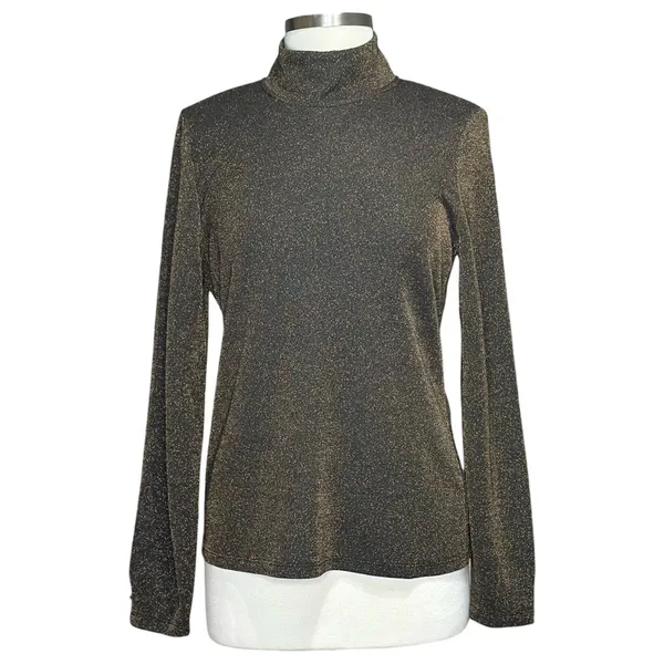 SÉZANE Omaya Long Sleeve Knit Top, Gold, Large - Image 4