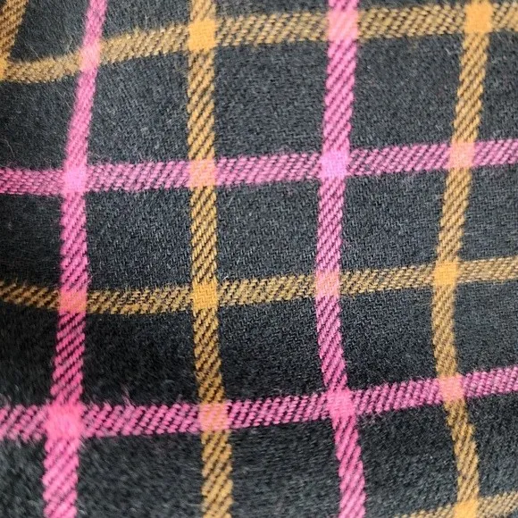 Madewell Plaid Flannel Boxy Shirt Crop Top Size M - Image 3