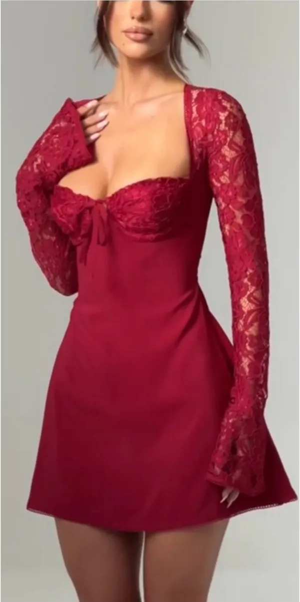 Babyboo Mini Dress Red - Image 3