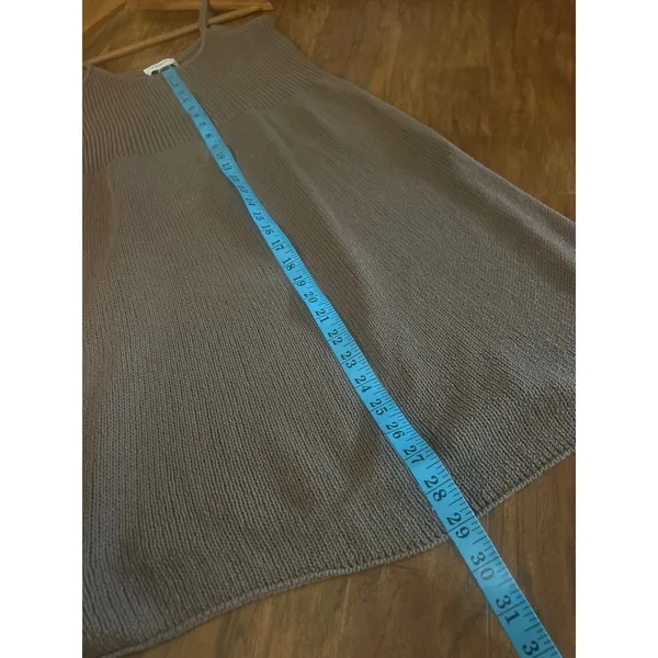 TRANSIT PAR SUCH Taupe Midi Sweater Slip Dress Size 1 MINIMALIST Comfy Cozy S - Image 6