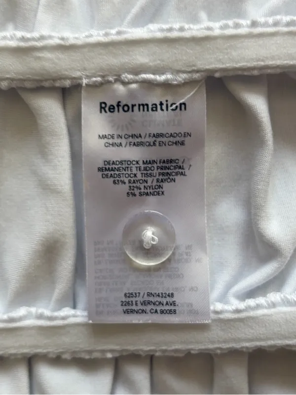 Reformation Linnea going out rush white summer sleeveless Knit Top size xs - Image 9