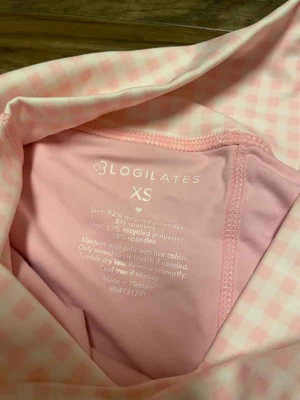 NWT! Blogilates Target X Popflex Viral Taylor Swift Ballerina Skort Floral/Gingham Size XS - Image 5