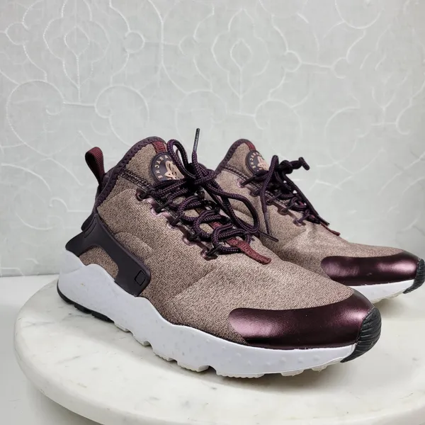 Nike Air Huarache Sneakers Women 8 Port Wine Ultra Running Shoes Activewear - Image 9