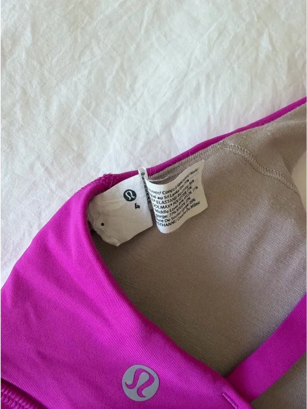 Lululemon Pink Sports Bra 4 Hot - Image 3
