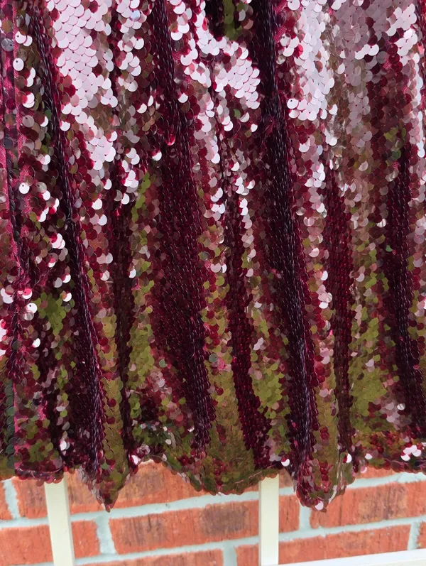 ASTR The Label Burgundy Sequin Mini Dress M - Image 8