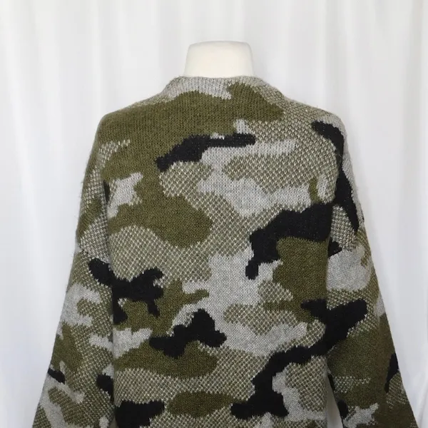 ANTHROPOLOGIE Vero Camo Cardigan Sweater Camouflage Pockets‎ Gorpcore X-Small - Image 10