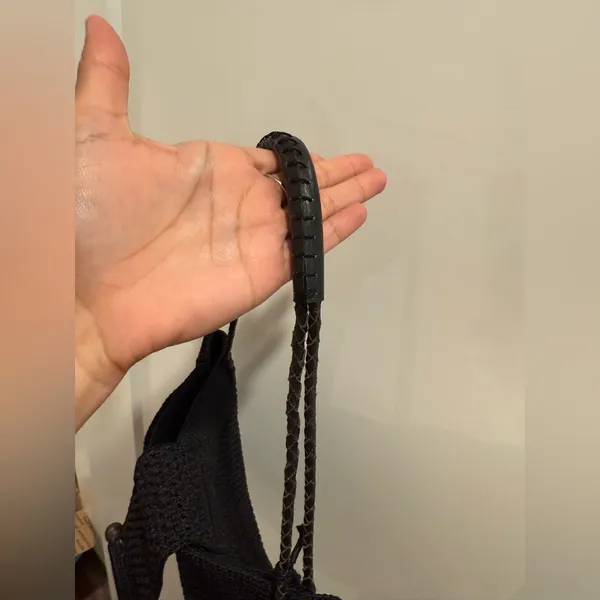 NWOT The Sak Black‎ Crochet Shoulder Boho Tote Bag - Image 5