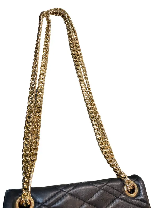 Kurt Geiger London I Am Leather quilted wms black leather crossbody SKU 10-527 - Image 4