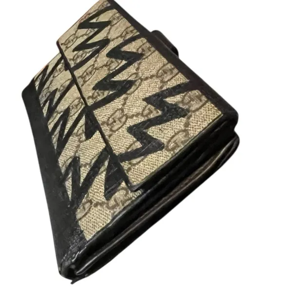 Gucci continental wallet lightning bolt in Navy w/COA vintage Rare - Image 13