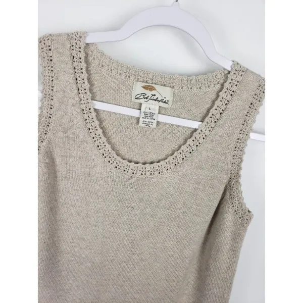 Bob Timberlake Beige Cream Knit Sweater Vest Grandma Grandmacore Size Large - Image 2