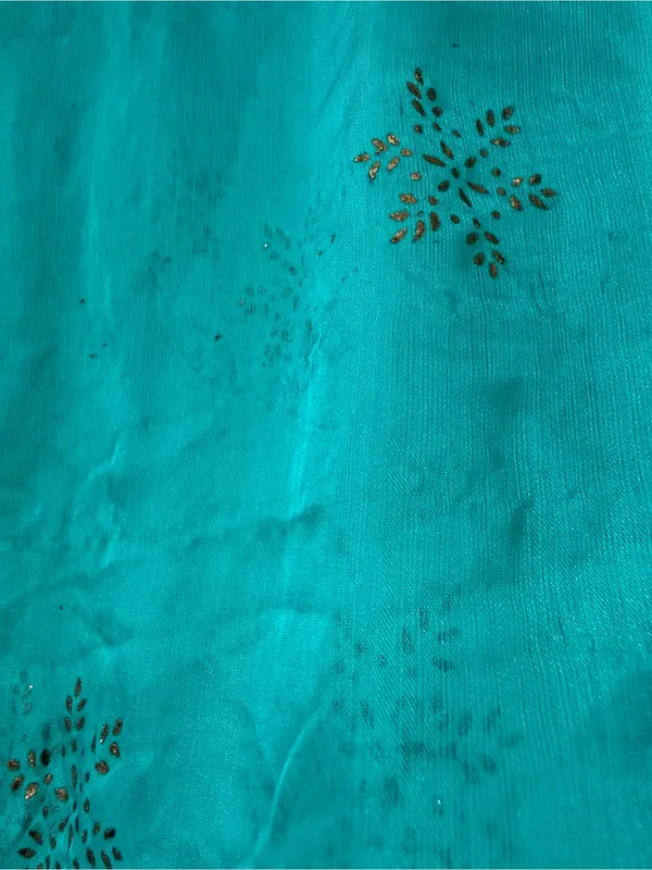 Sheer Turquoise Women's Swim Cover-Up- stroll to tie - Image 3
