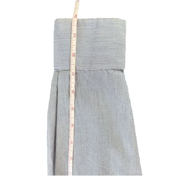 Women's Blue White Pinstripe Button Down Shirt Size 4 Long Sleeve Classic - Image 8