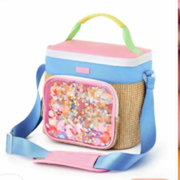 Packed Party Bring On the Confetti Insulated Cooler Bag NWT Pink Glitter - Image 3