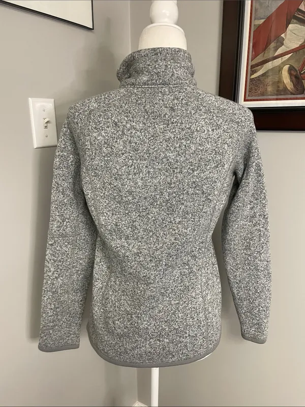 Patagonia pullover better sweater gray heathered quarter zip Small womens - Image 3