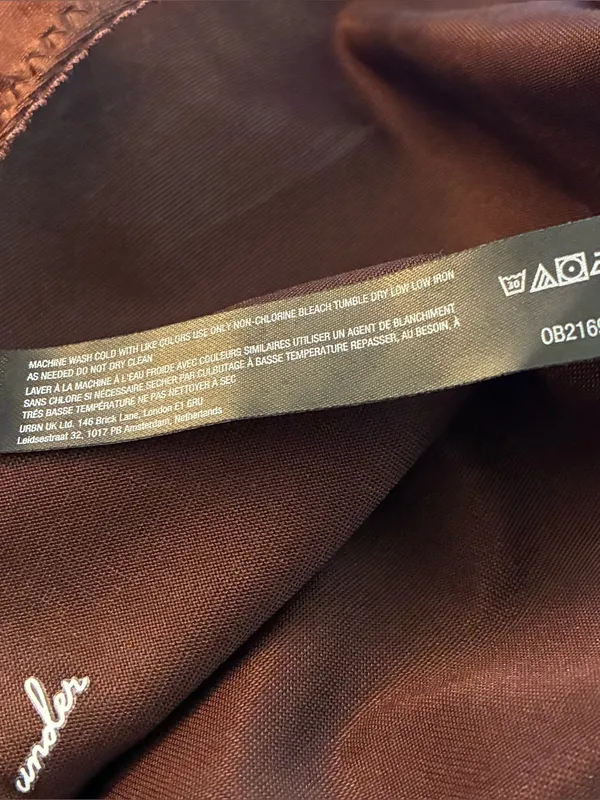 Urban Outfitters Out From Under Satin Cami Adjustable Strap Cropped Brown S - Image 2