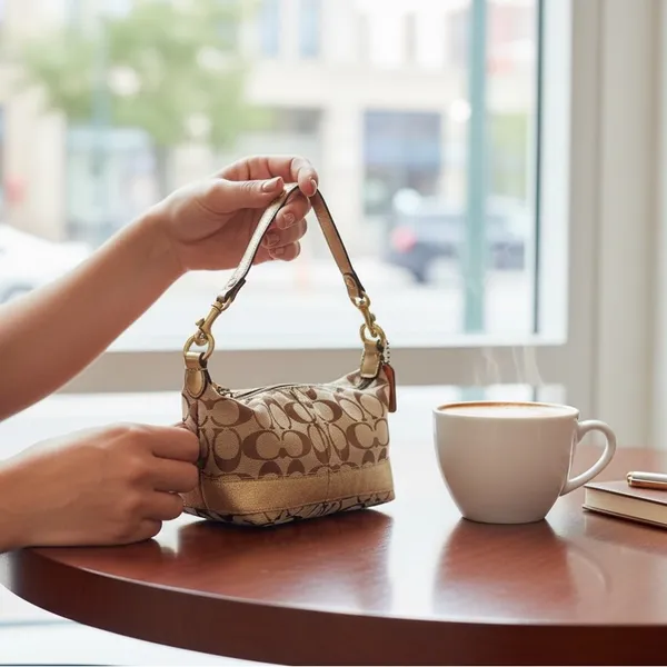 Coach Brown and Tan Women's Vintage Bag - Image 7