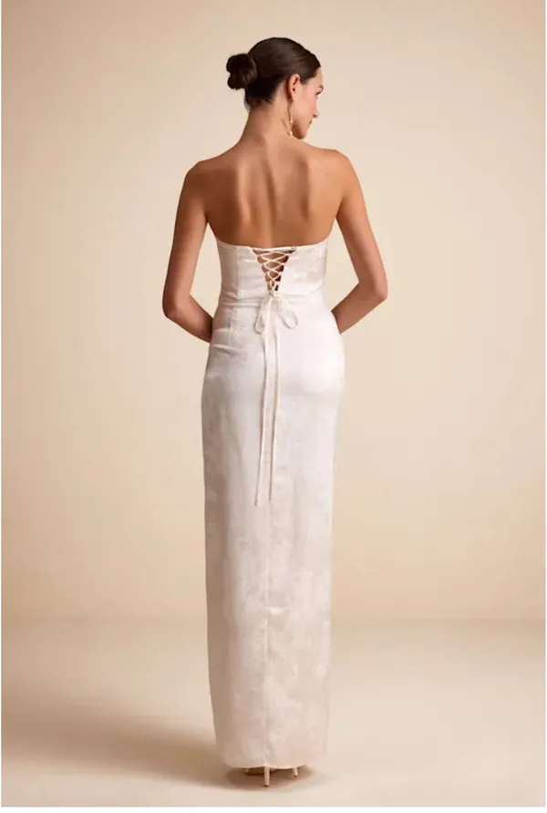 White Lulus Maxi Dress - Image 3