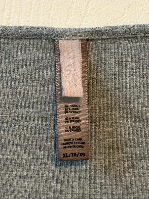 Skims Soft Lounge Long Sleeve Dress in Heather Gray - Image 4