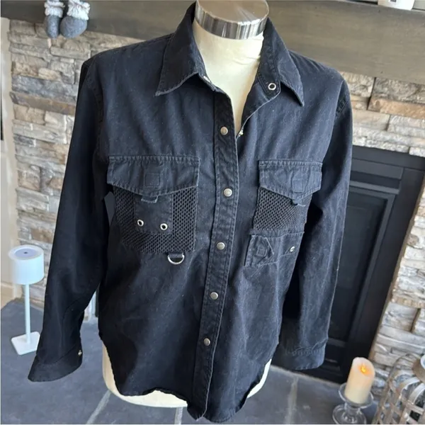 Lauren Ralph Lauren Black Classic Button Down Top - Image 9