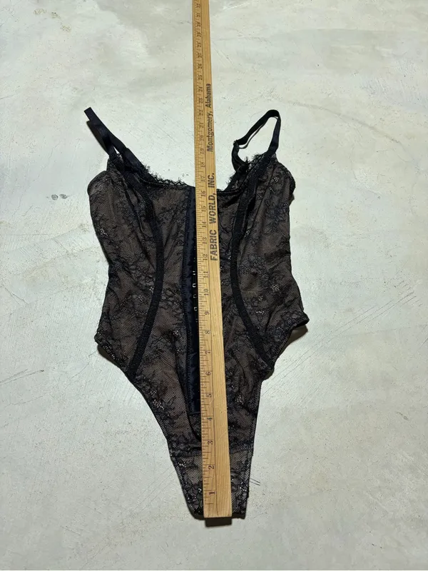 Shapellx Sheer Black Lace Bodysuit XS - Image 2