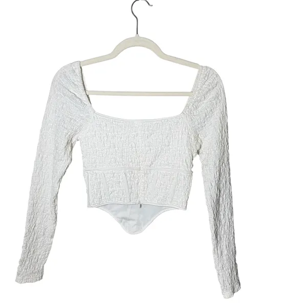 SABO Shelton Off Shoulder Corset Top White Size Small‎ Coquette Bridal - Image 3
