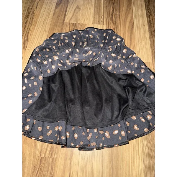 Altar'd State Skirt Women's Size M Medium Black Brown‎ Ruffle - Image 3