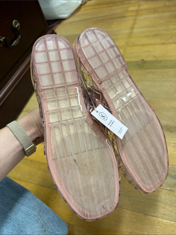 TOP Moda Pink Woven Mule Slide - Image 2