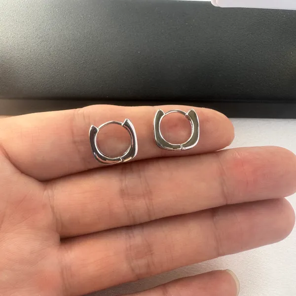 Geometric Square Small Hoop Earrings for Men Women Streetwear Unisex Style - Image 6