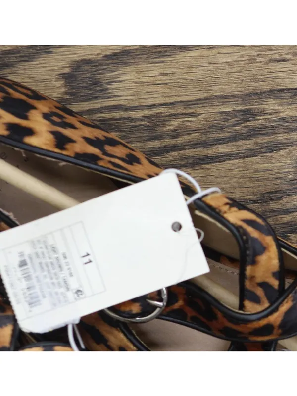 NWT A New Day Tasmin Velvet Mary Jane Flats 94568234 Leopard Brown Multi 11M - Image 10