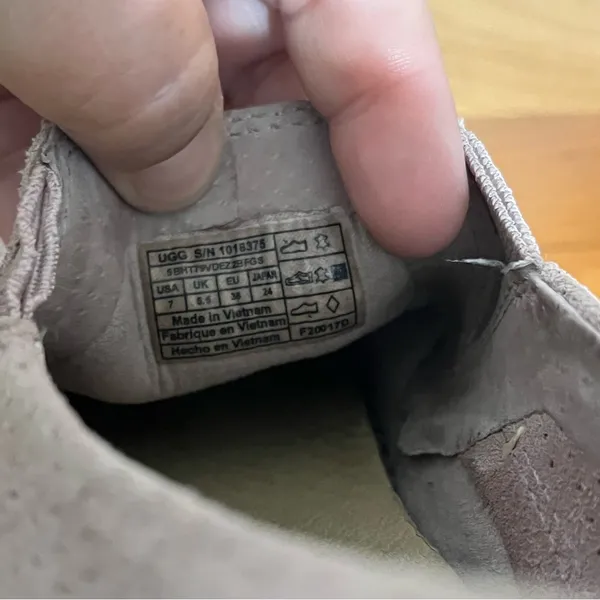 UGG Bren Perforated Suede Slip‎ On Sneakers Mauve Pink 1018375 Womens 7 - Image 6