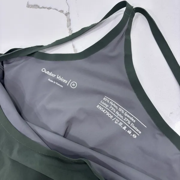 Outdoor Voices Dress Size Medium Exercise Athletic Mini Evergreen Green - Image 5