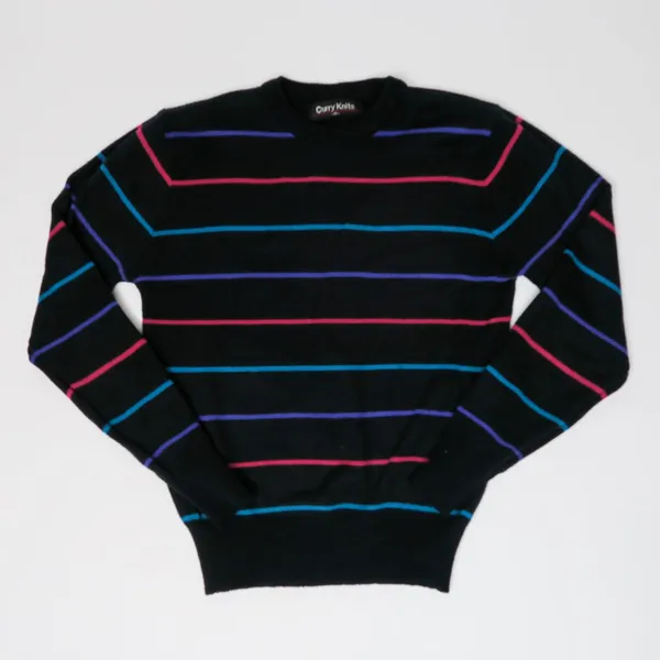 Vintage 70s Curry Knits Striped Sweater - Image 2