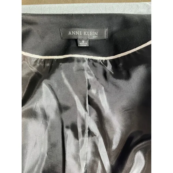 Anne Klein Women's Suit Jacket Blazer Metallic Gray Size‎ 8 Career Office - Image 4