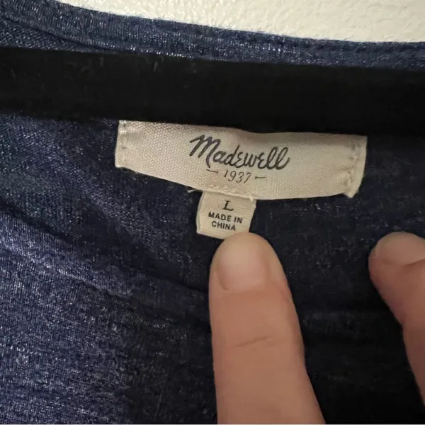 Madewell Blue‎ Heathered Relaxed Fit Top - Size L - Image 4
