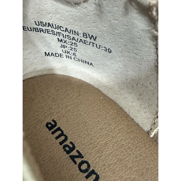 Amazon Essentials Women Belice Ballet Flat Gold Metallic Shoes Size 8W NWOB - Image 7