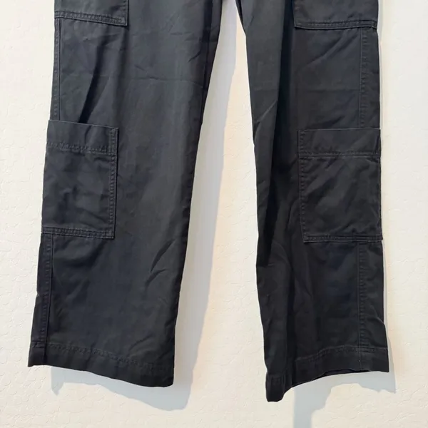 HM Cargo Pants Size 6 Faded‎ Black High Rise Wide Leg Baggy Alternative Grunge - Image 3