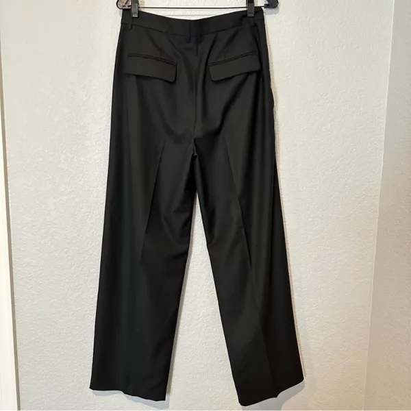 Kaia x Zara NWT Full Length Pants Womens XS Pleated Black Trousers Career Masc - Image 11