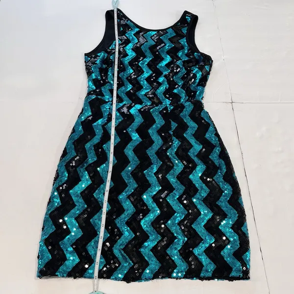 NWT Lulus Time to Dazzle Teal Sequin Backless Mini Bodycon‎ Dress Size MEDIUM - Image 10