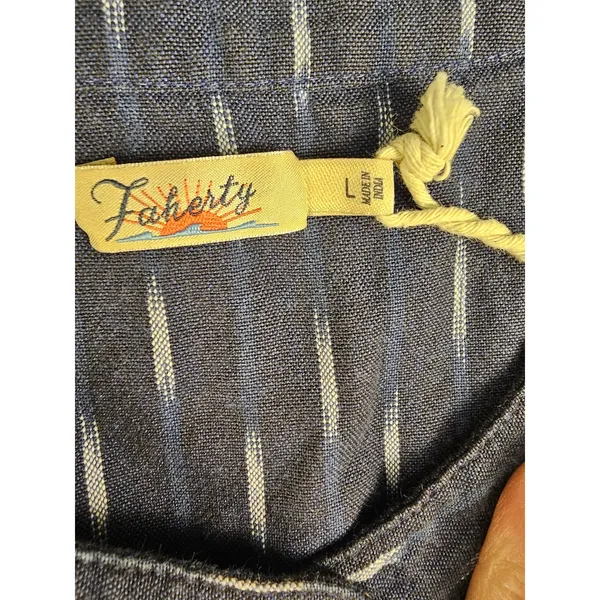 NWOT Faherty Womens Midnight Ikat Saylor Dress‎ Large - Image 4