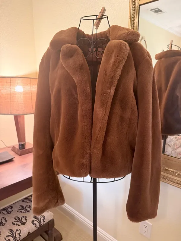 Blank NYC Chocolate Plush Teddy Jacket  - Image 6
