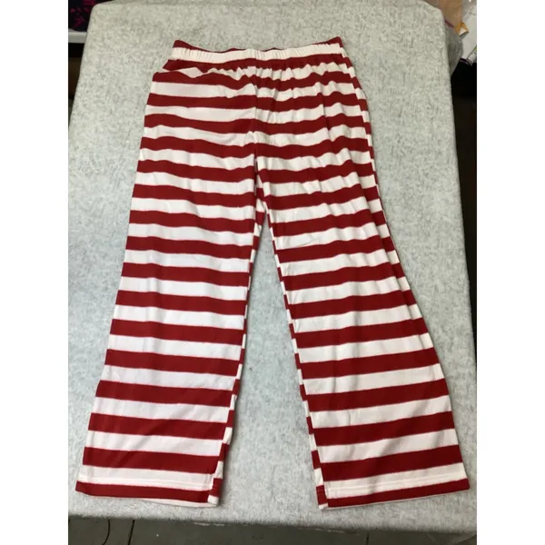 Wondershop Santa Pajama Set Womens Large Red White Striped 536350 New - Image 6