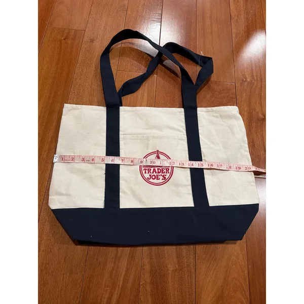 Trader Joe's Canvas Tote‎ Bag Reusable Grocery Bag Big Shopping Bag - Image 5