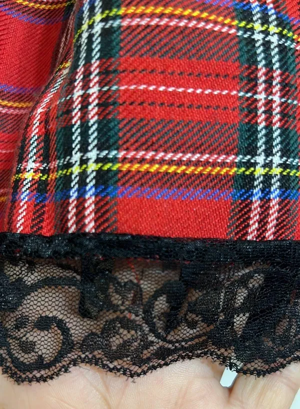 Avidlove Plaid High Waist Pleated Mini Skirt - Image 5