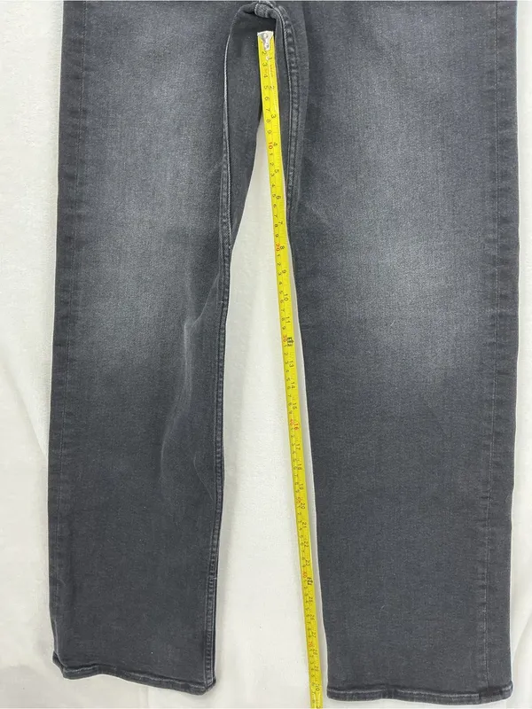 MOTHER Black High-Rise Wide Leg Jeans 1171 - Image 7