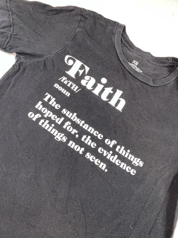 Faith Tshirt Black Size XS - Image 2