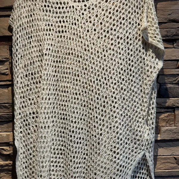 Women's Cream Knit Beach Coverup - Image 2