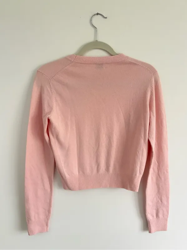 Aritzia Sunday Best Abby Long Sleeve Cropped Sweater Dino Patch Size Small - Image 3